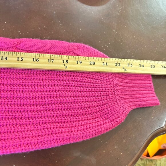 Zenana‎ Sweater Womens L Pink Chunky Cable Knit Pullover Sweater Crew Neck - Picture 8 of 11